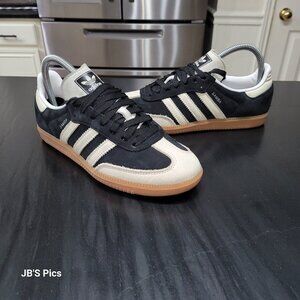 Adidas Women’s US 6.5 Samba OG W Core Black Wonder White Silver Sneakers IE5836